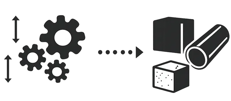 幅広いサイズ・材質に対応